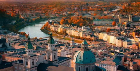 Photo de vienne au couché du soleil