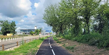 Photo de la piste cyclable côté Sud