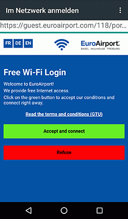 Picture Free Wi-Fi at EuroAirport