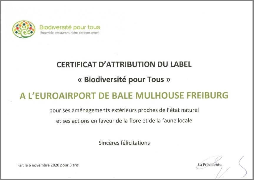 Certificat Biodiversité pour Tous_2020