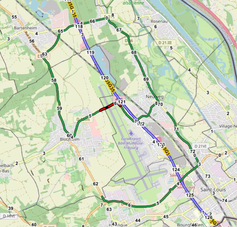 carte de déviations pont