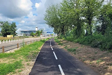 Photo de la piste cyclable côté Sud