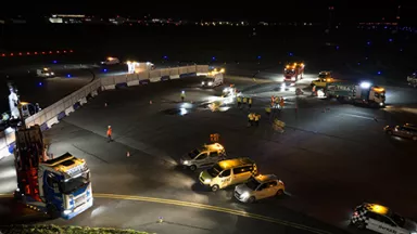 Image from the refurbishment of the runway, April, 15 2026
