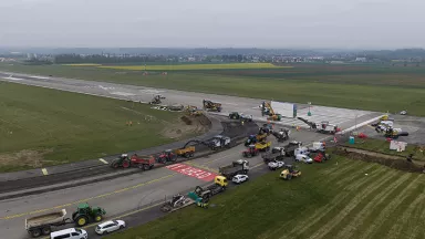 Image from the refurbishment of the runway, April, 15 2026