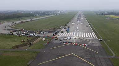 Image from the refurbishment of the runway, April, 15 2026
