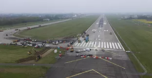 Photo de la réfection de la piste du 15 avril 2026