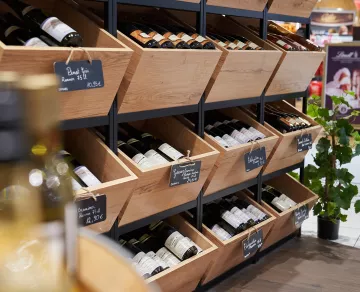 Photo du rayon vin